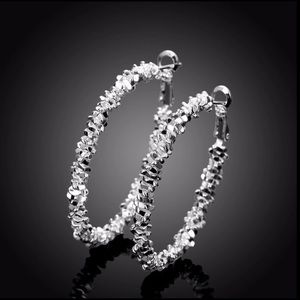 925 Sterling Silver Hoop Earrings .